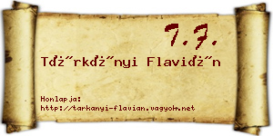 Tárkányi Flavián névjegykártya